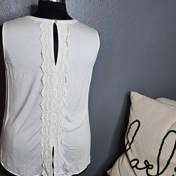 Daniel Rainn white lace sleeveless blouse size 2X - Picture 3 of 4
